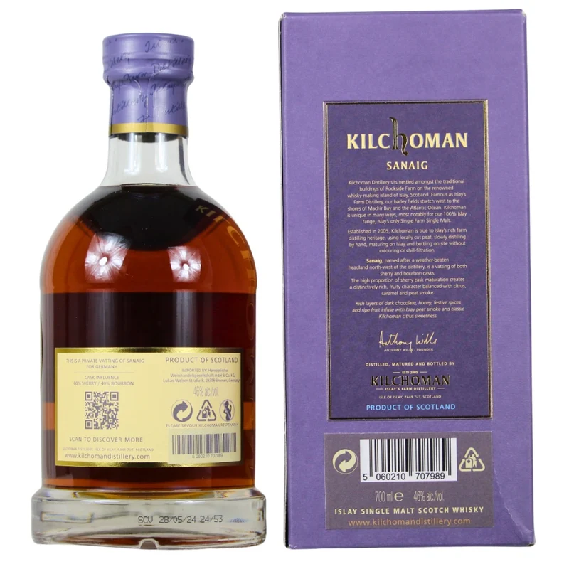 Kilchoman Sanaig Private Vatting Germany 46% 0,7l