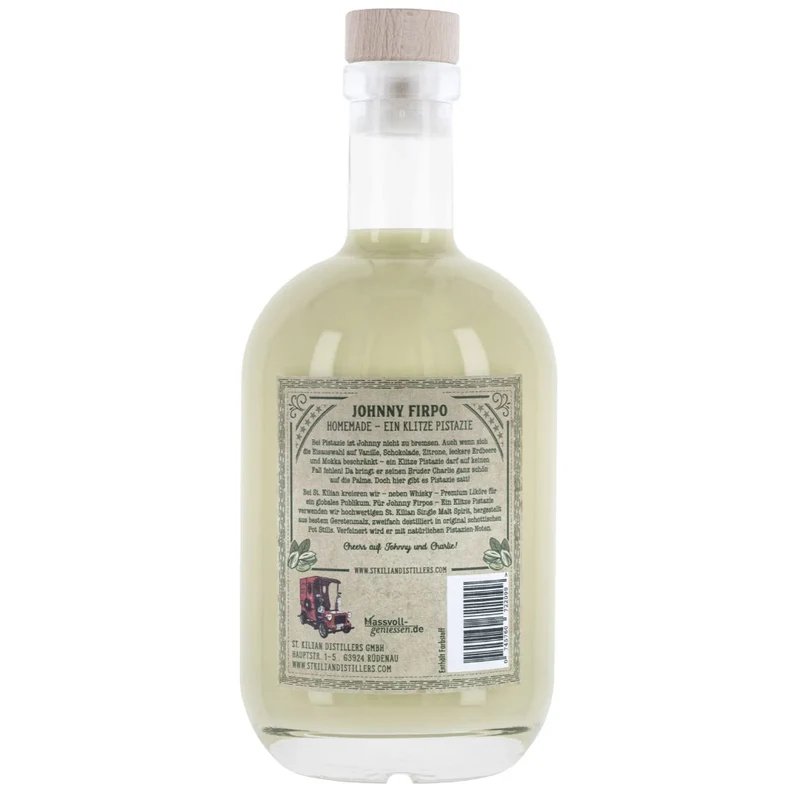 St.Kilian Johnny Firpo Eine Klitze Pistazie Pistazien Sahnelikör 20% 0,7l