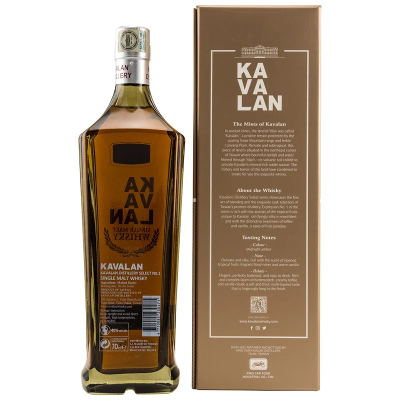 Kavalan Distillery Select No.1 40% 0,7l
