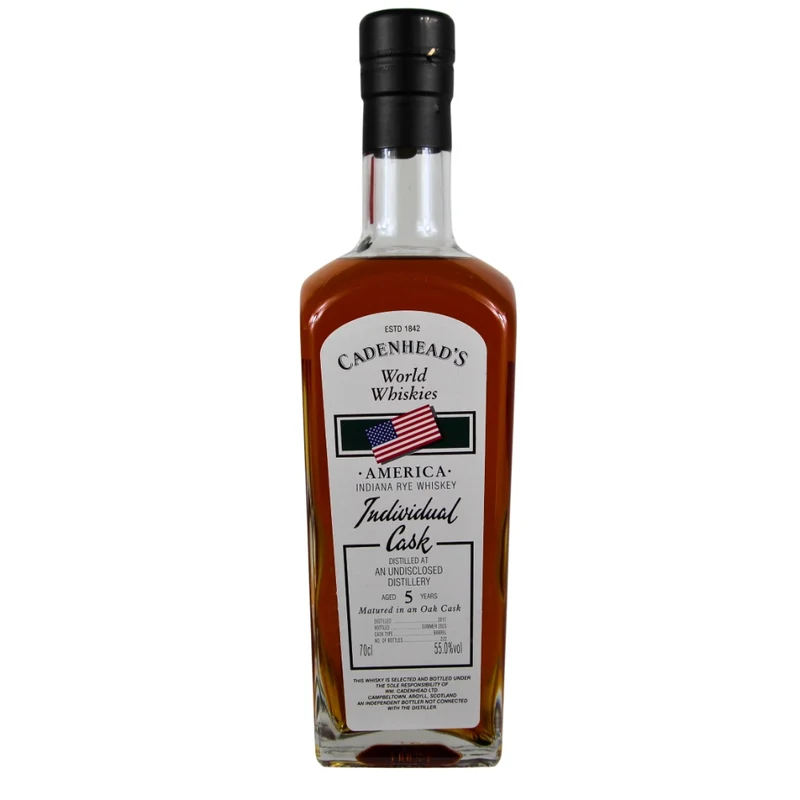 Indiana Rye Whiskey 5 Jahre Cadenhead's 55% 0,7l