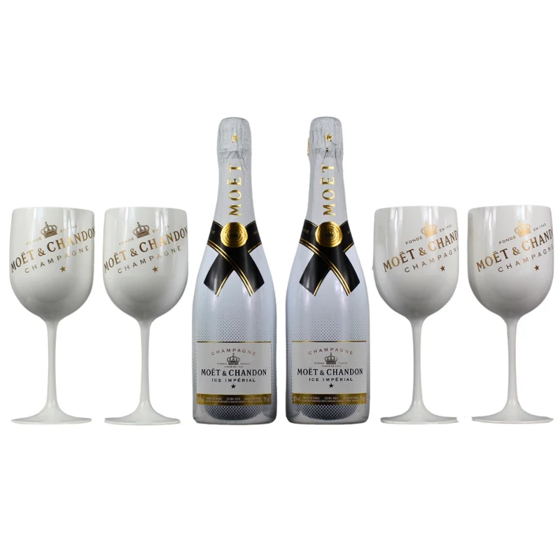Moet & Chandon Champagne Ice Imperial Holzbox 12% 2x0,75l + 4 Gläser