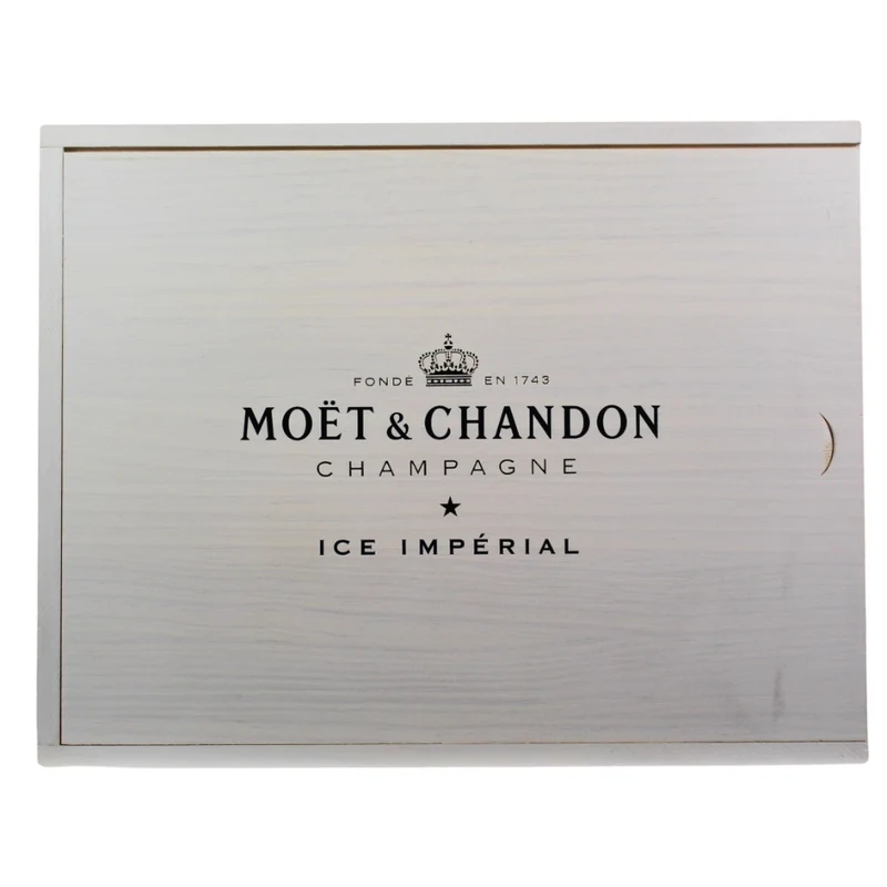 Moet & Chandon Champagne Ice Imperial Holzbox 12% 2x0,75l + 4 Gläser