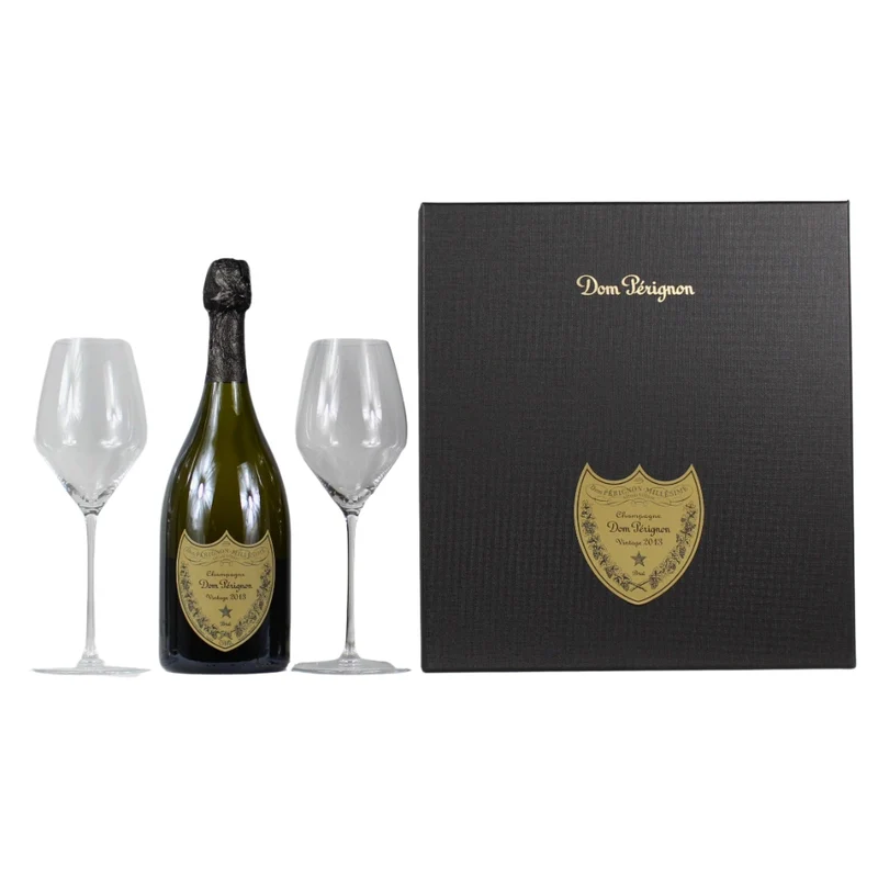 Dom Perignon Champagne Vintage 2013 Geschenkbox 12,5% 0,75l + 2 Gläser