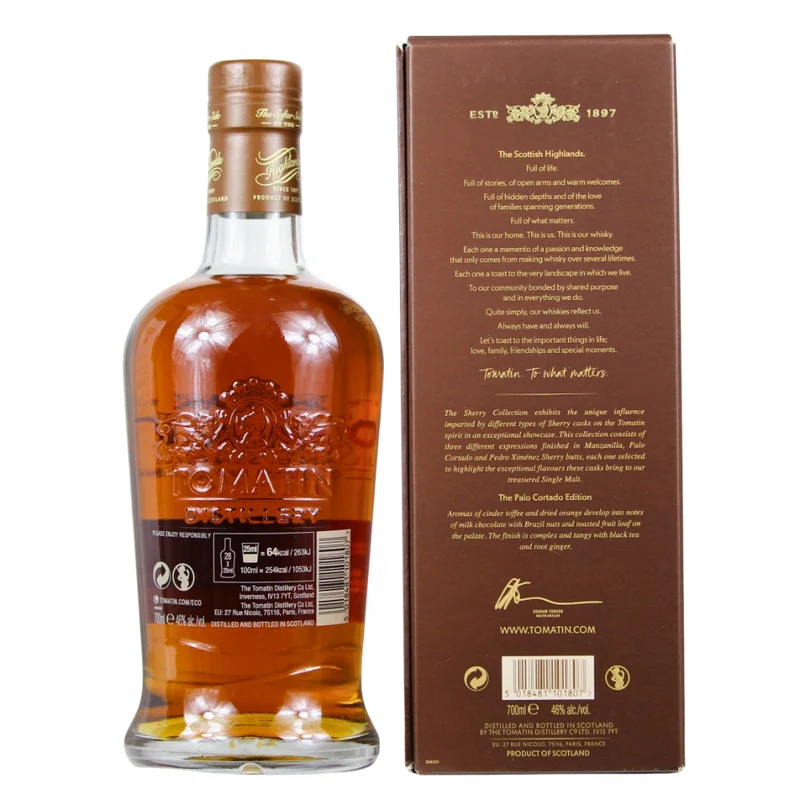 Tomatin 15 Jahre Sherry Collection Palo Cortado Limited Edition 46% 0,7l