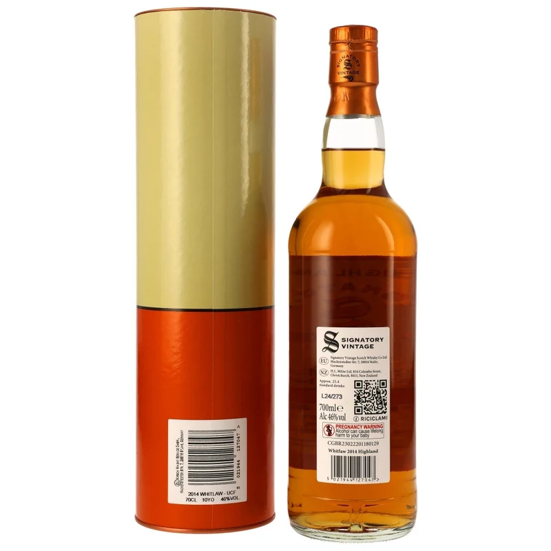 Whitlaw 10 Jahre 2014/2024 Signatory Vintage 46% 0,7l