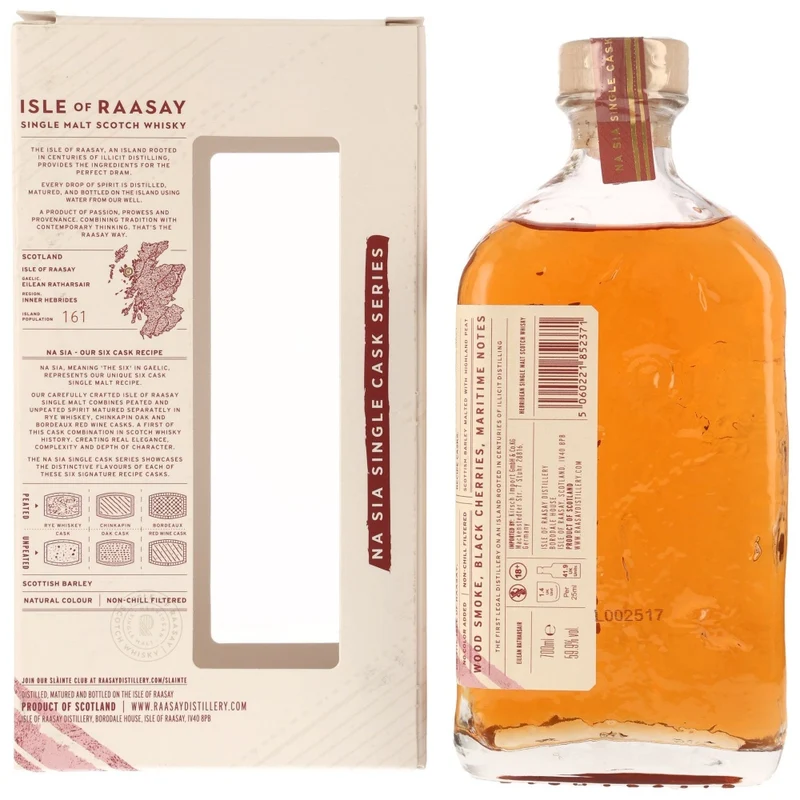 Isle of Raasay 2019/2024 Peated Red Wine Cask #18/721 59,9% 0,7l