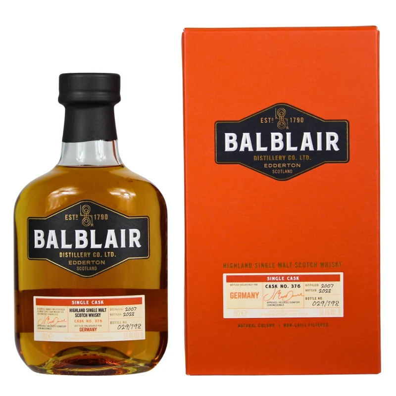 Balblair 2007/2023 Single Cask Exclusively for Germany #376 50,4% 0,7l