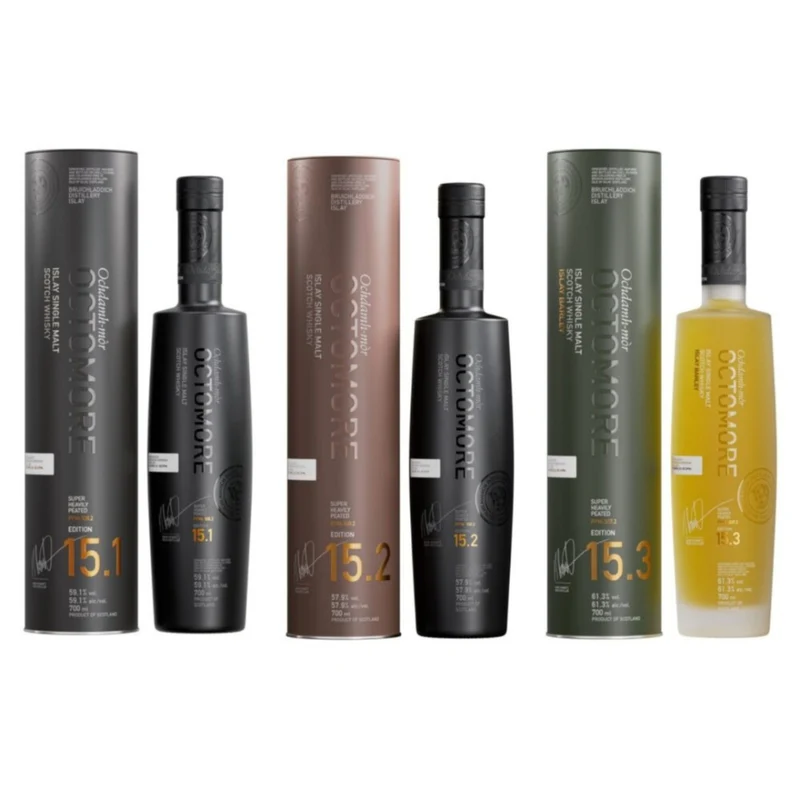 Octomore 15.1, 15.2 & 15.3 Sampleset ~59,4% 3x4cl