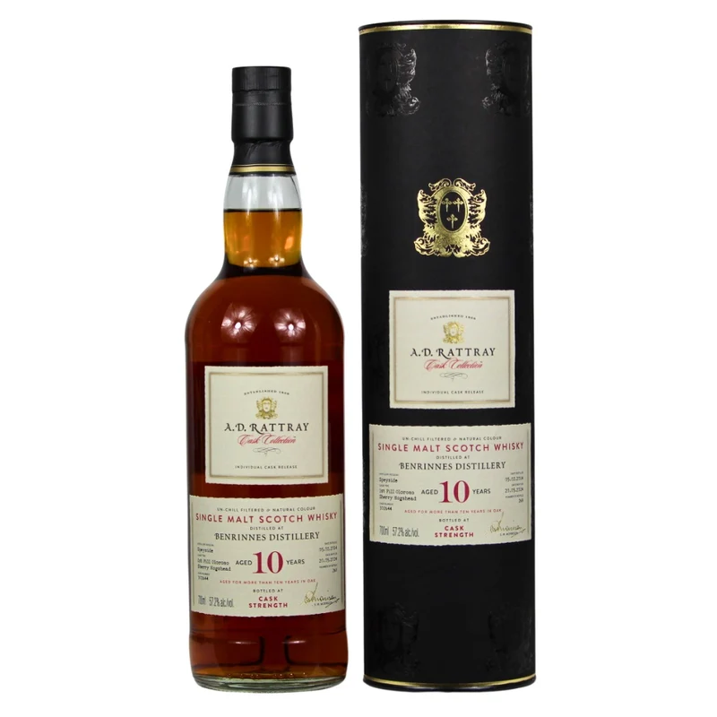 Benrinnes 10 Jahre Oloroso Sherry Hogshead #302644 A.D.Rattray 57,2% 0,7l