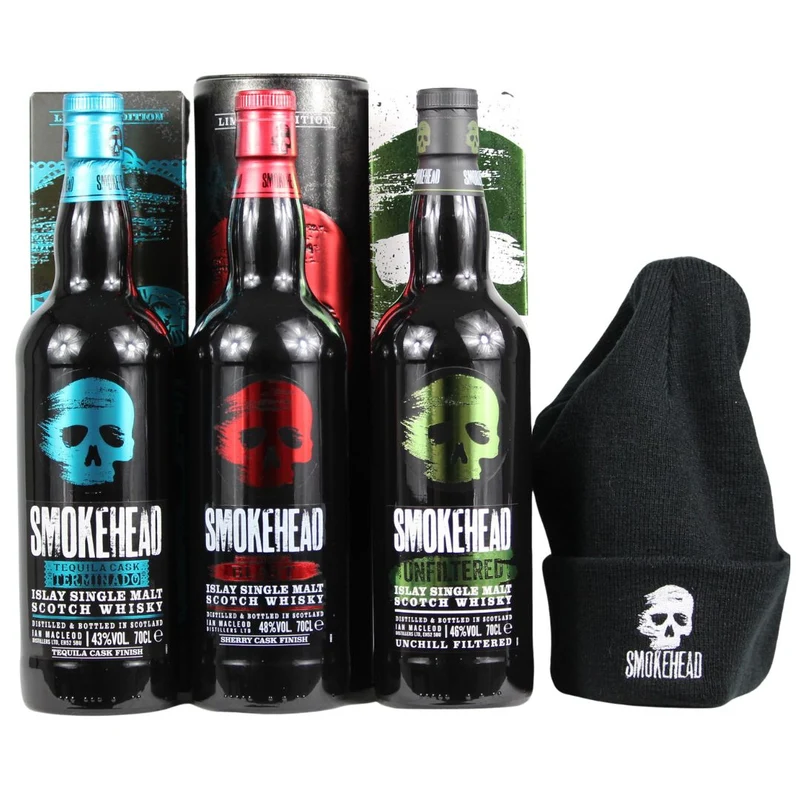 Smokehead Aktionsset mit Glas oder Beanie Hat