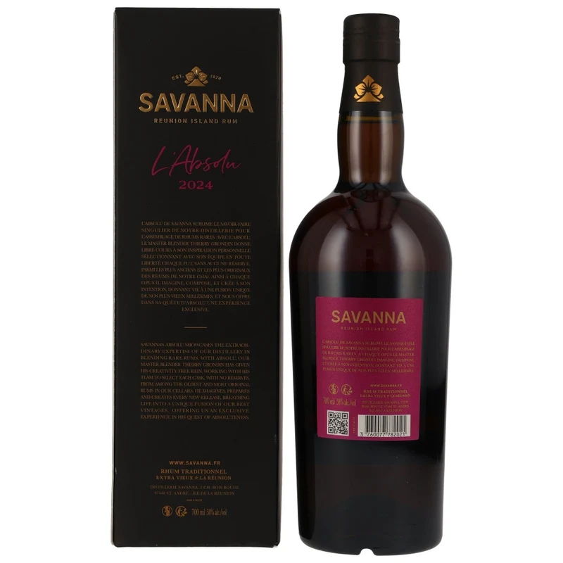Savanna L'Absolu 2024 Rhum Traditionnel Extra Vieux de la Reunion 58% 0,7l