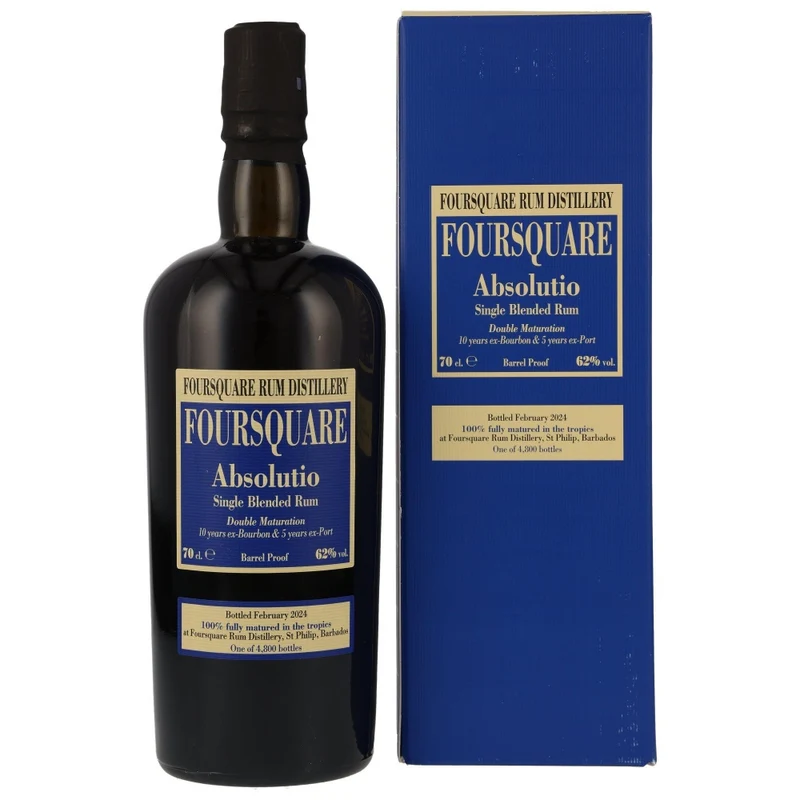 Foursquare Absolutio 15 Jahre Single Blended Rum 62% 0,7l