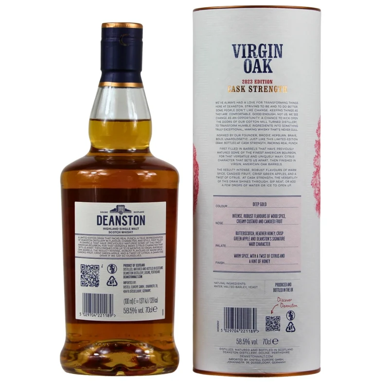 Deanston Virgin Oak Cask Strength 2023 58,5% 0,7l