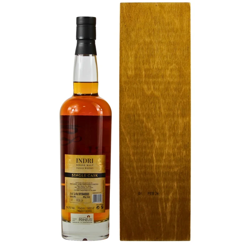 Indri Single Cask Peated Ex-Bourbon #41171 58,5% 0,7l