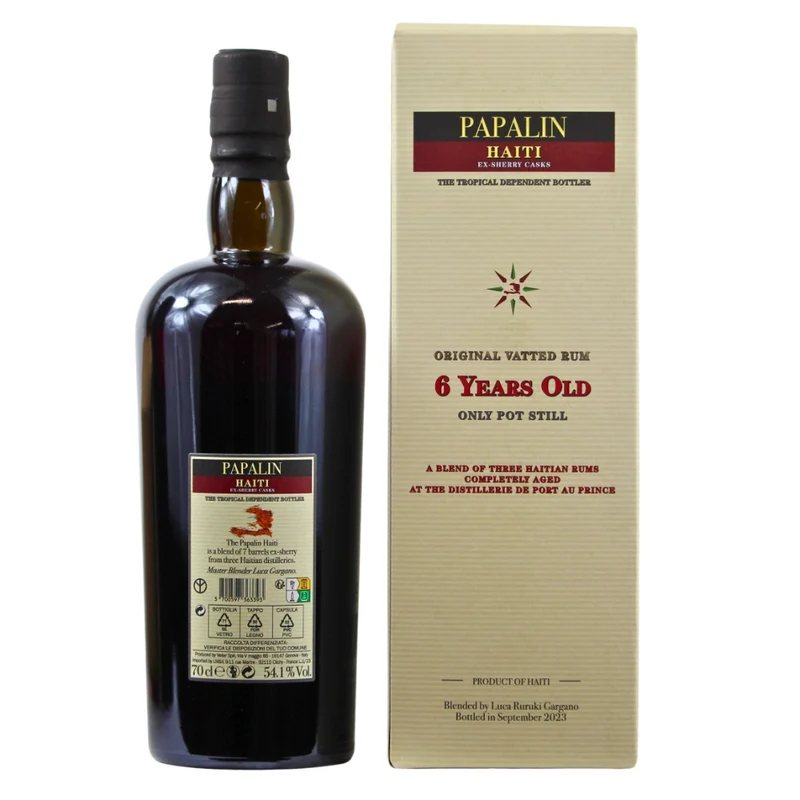 Papalin 6 Jahre Haiti Rum Ex-Sherry Cask 54,1% 0,7l