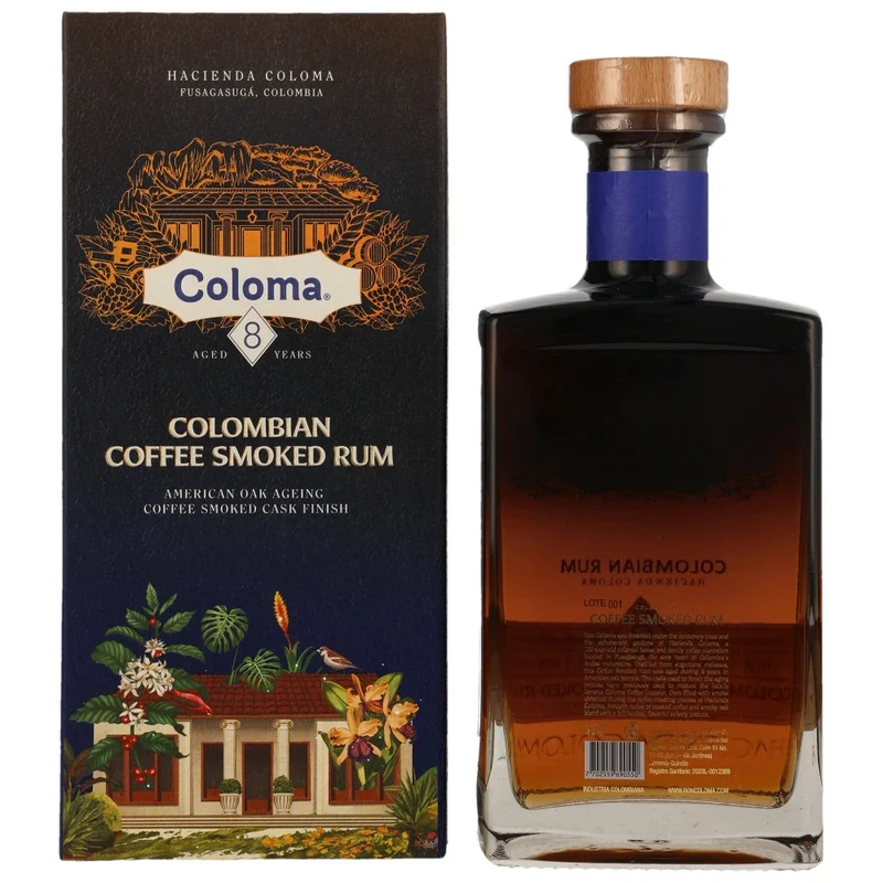 Coloma 8 Jahre Coffee Smoked Rum 42% 0,7l