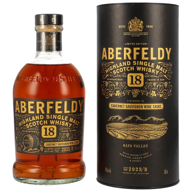 Aberfeldy 18 Jahre Cabernet Sauvignon Wine Casks 43% 0,7l