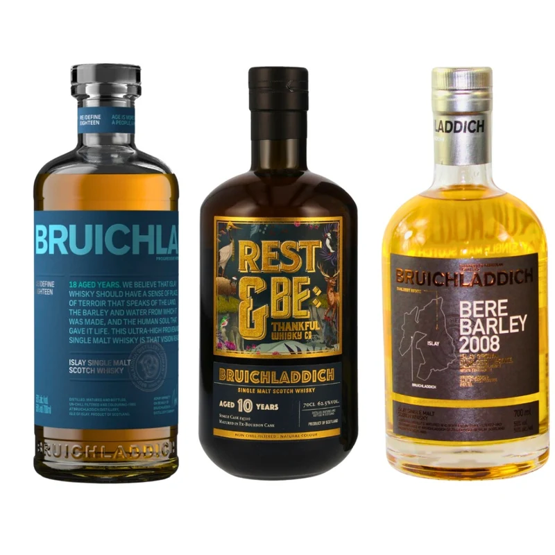 Bruichladdich 18 Jahre Highlight Sampleset ~54,2% 3x4cl