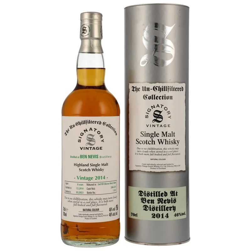 Ben Nevis 8 Jahre 2014/2023 Un-Chillfiltered Collection SV 46% 0,7