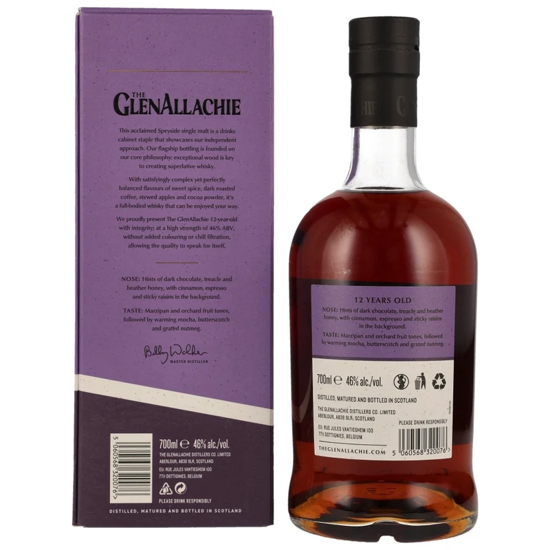 Glenallachie 12 Jahre Neues Design 46% 0,7l
