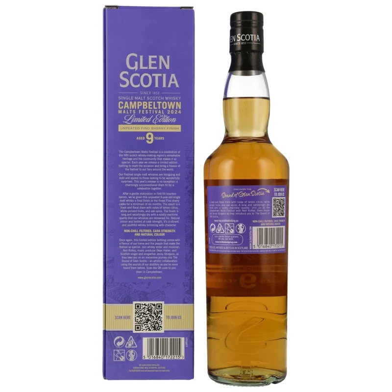 Glen Scotia 9 Jahre Campbeltown Malts Festival 2024 Fino Sherry 56,2% 0,7l