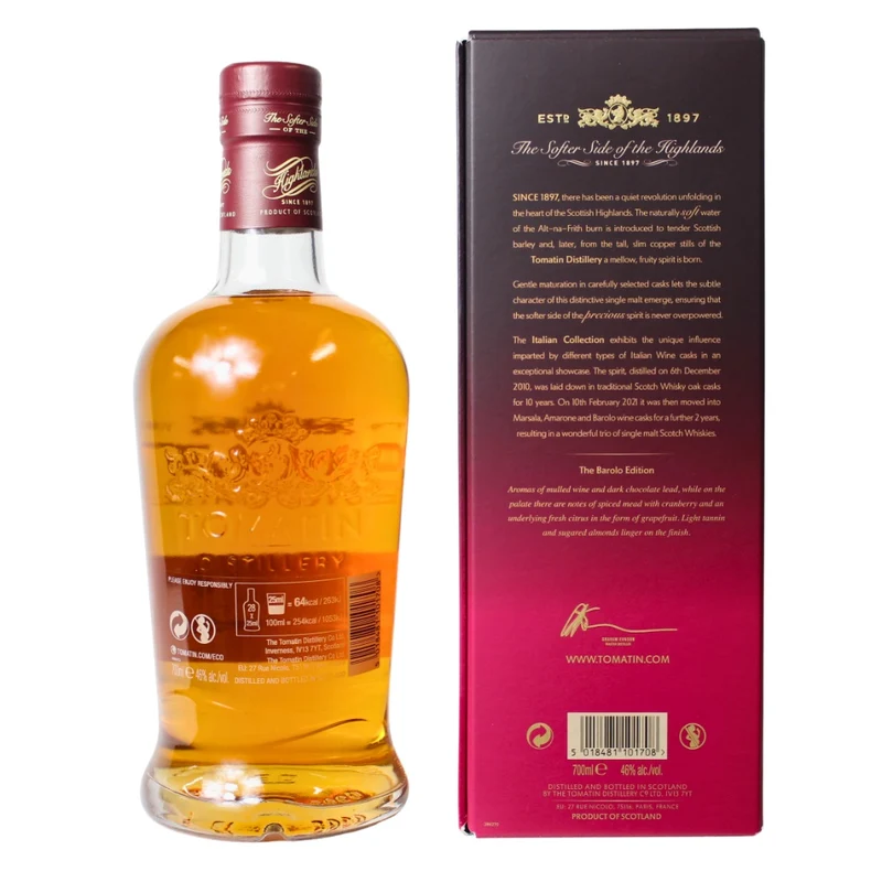 Tomatin 12 Jahre Italian Collection Barolo Edition 46% 0,7l