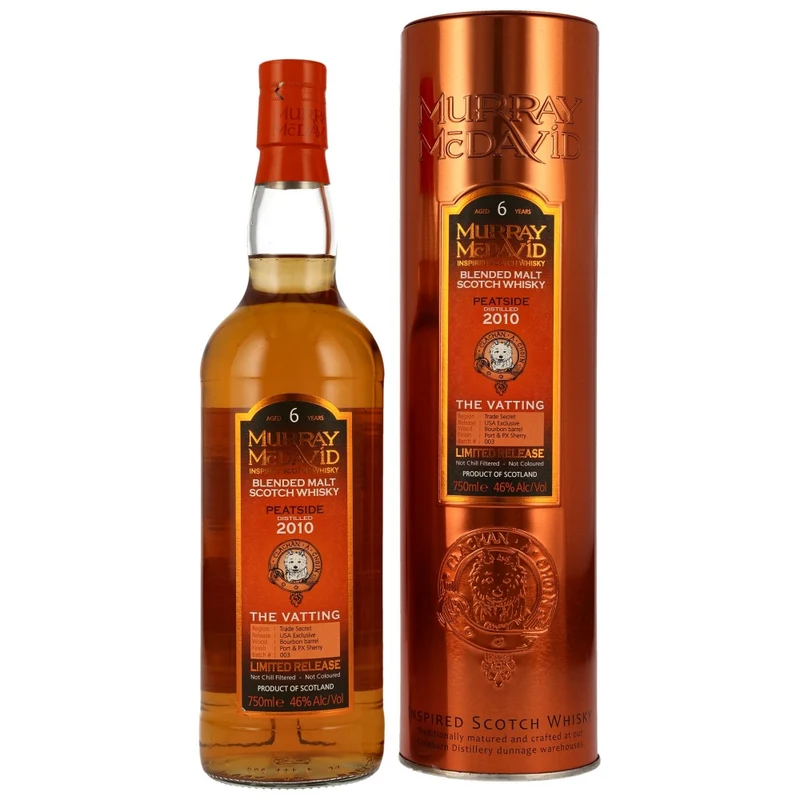 Peatside 6 Jahre The Vatting Blended Malt Whisky Murray McDavid 46% 0,75l