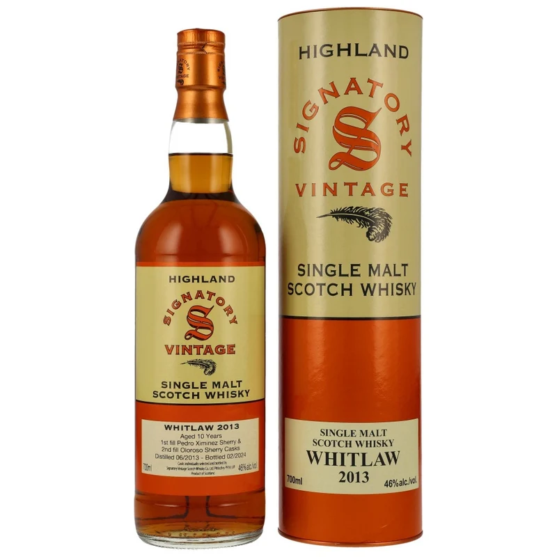 Whitlaw 10 Jahre 2013/2024 Signatory Vintage 46% 0,7l