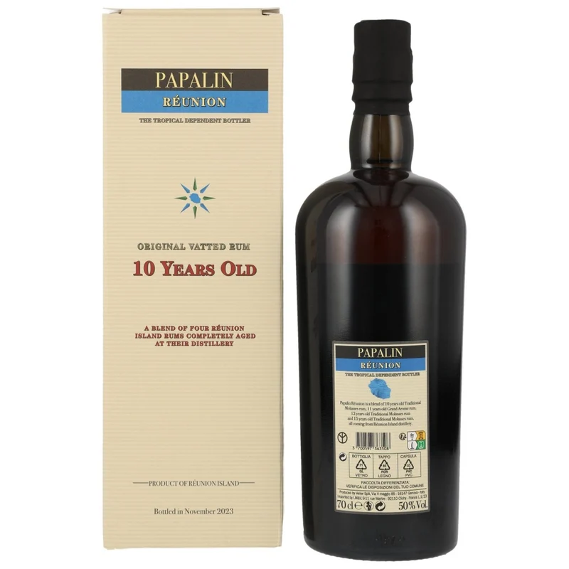 Papalin 10 Jahre Reunion Rum 50% 0,7l