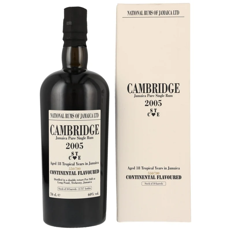 Cambridge 18 Jahre Long Pond STCE Jamaika Rum 60% 0,7l