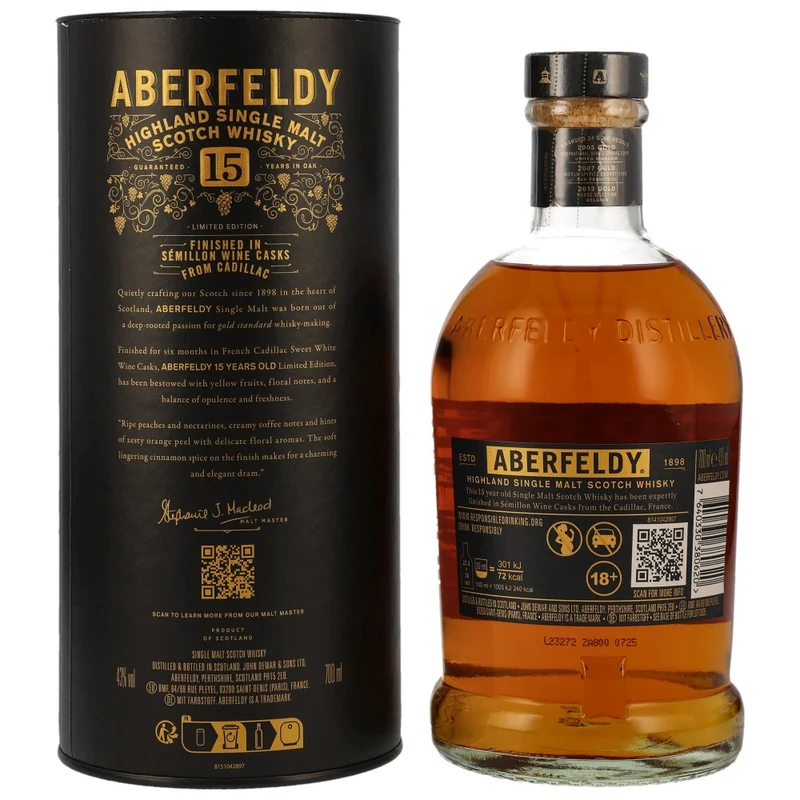 Aberfeldy 15 Jahre Semillon Wine Cask 43% 0,7l