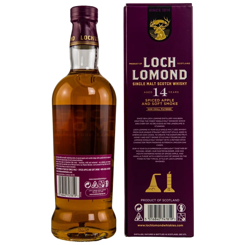 Loch Lomond 14 Jahre Spiced Apple and Soft Smoke 46% 0,7l