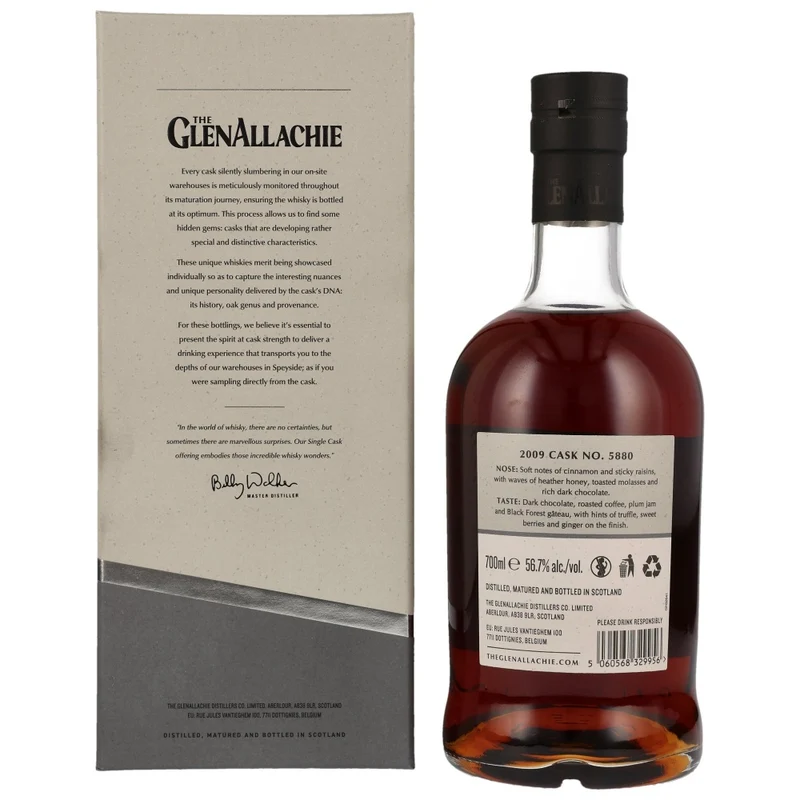 Glenallachie 14 Jahre PX Puncheon #5880 Neues Design 56,7% 0,7l