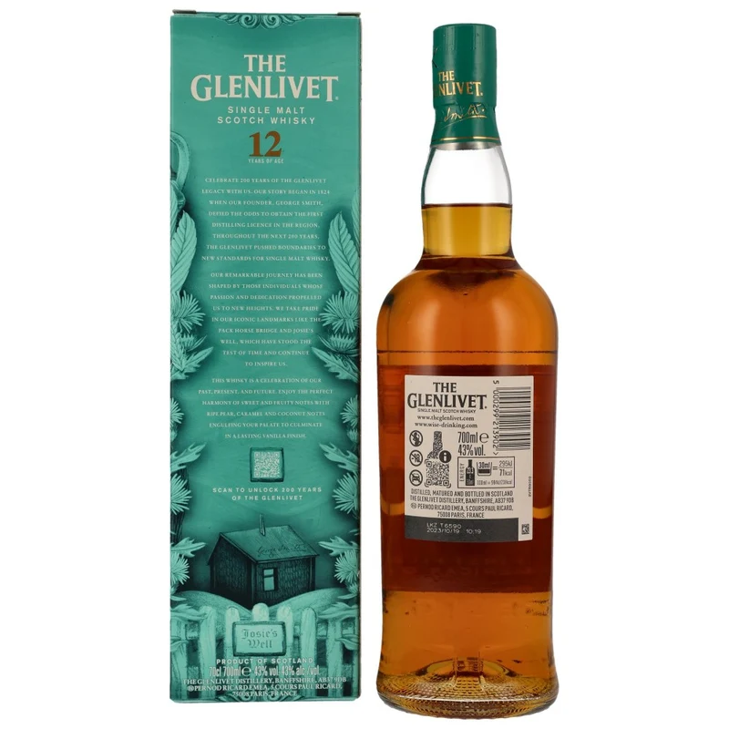Glenlivet 12 Jahre 200 Years Anniversary 43% 0,7l