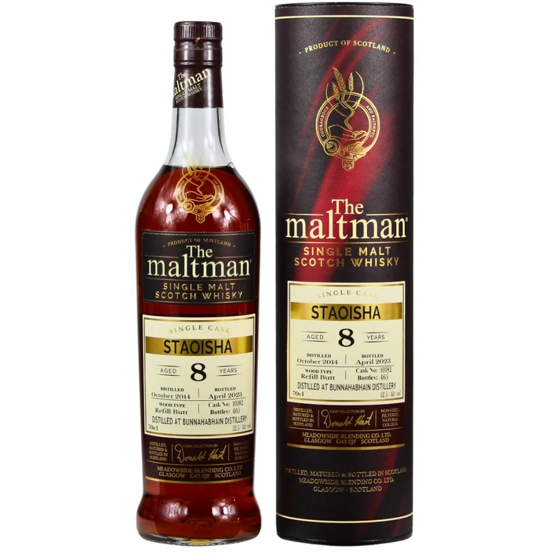 Bunnahabhain Staoisha 8 Jahre 2014/2023 The Maltman Cask #10182 52,5% 0,7l
