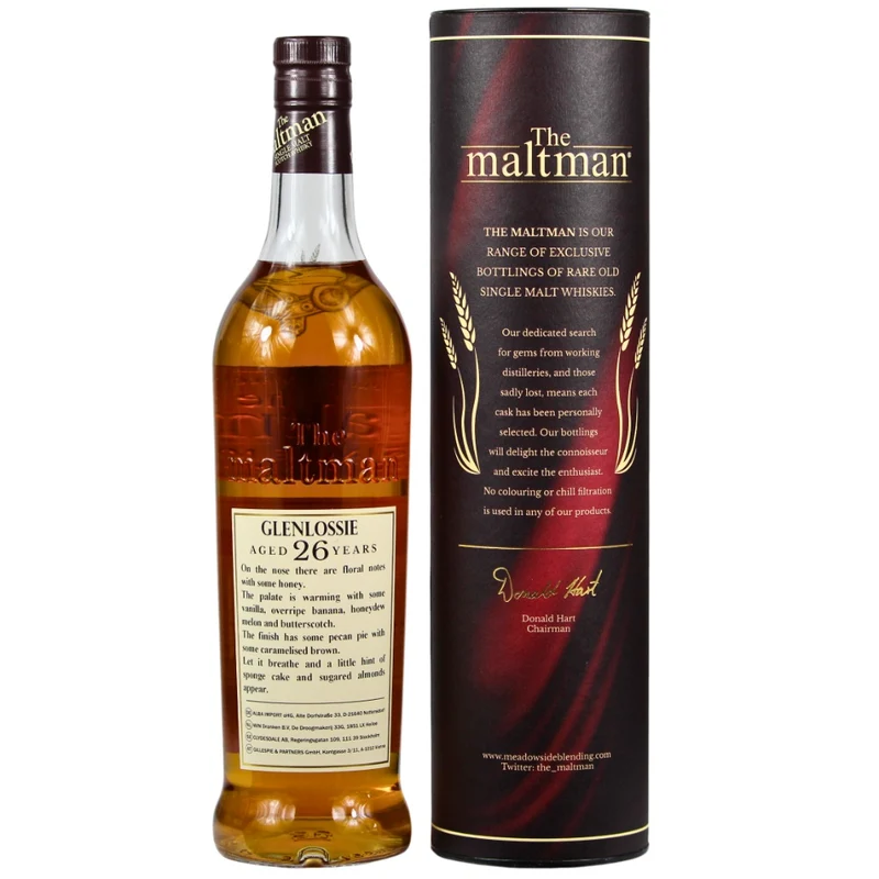 Glenlossie 26 Jahre 1997/2023 The Maltman Cask #18911 47,6% 0,7l
