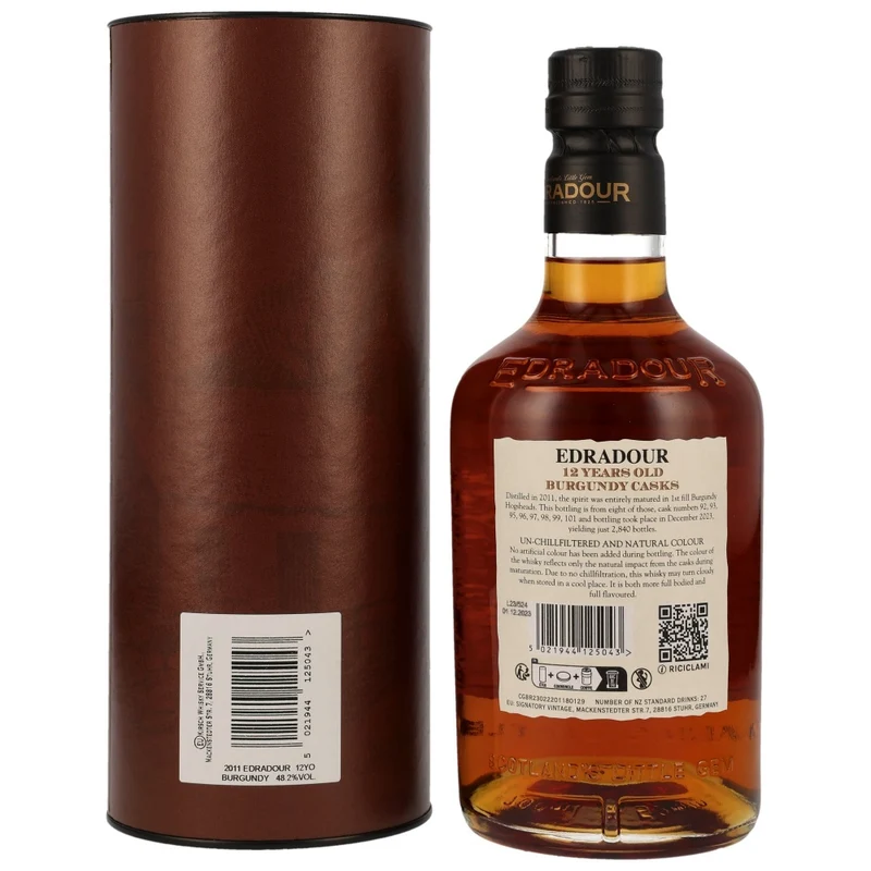 Edradour 12 Jahre 2011/2023 Burgundy Small Batch 48,2% 0,7l