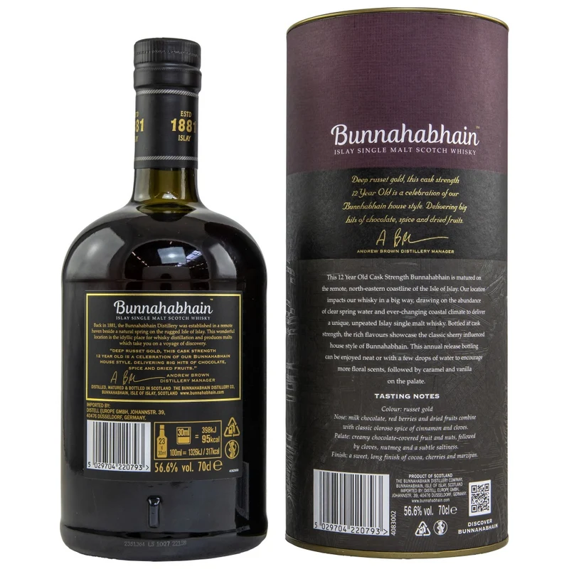 Bunnahabhain 12 Jahre Cask Strength 2023 60,1% 0,7l
