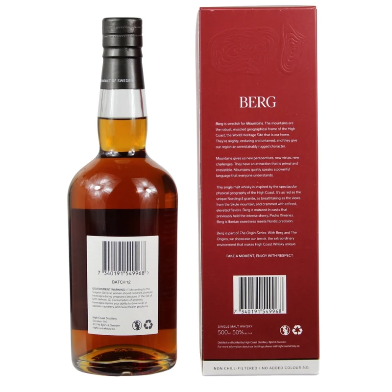 High Coast Berg Batch 12 Pedro Ximenez Casks 50% 0,5l