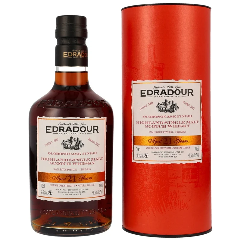 Edradour 21 Jahre 2000/2022 Sherry Finish #3152+3157 56,5% 0,7l