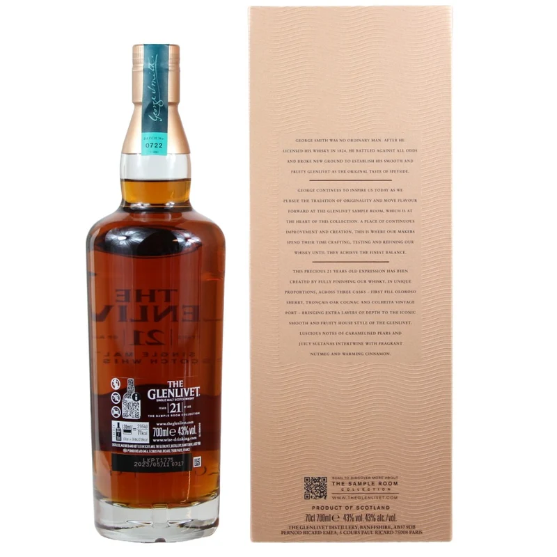 Glenlivet 21 Jahre The Sample Room Collection Batch #0722 43% 0,7l