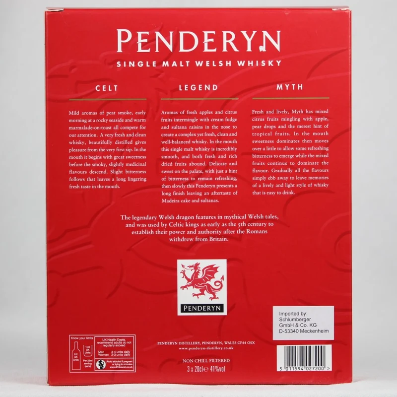 Penderyn Trio Dragon Range 41% 3 x 0,2l