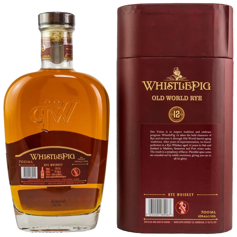 WhistlePig 12 Jahre Old World Rye 43% 0,7l