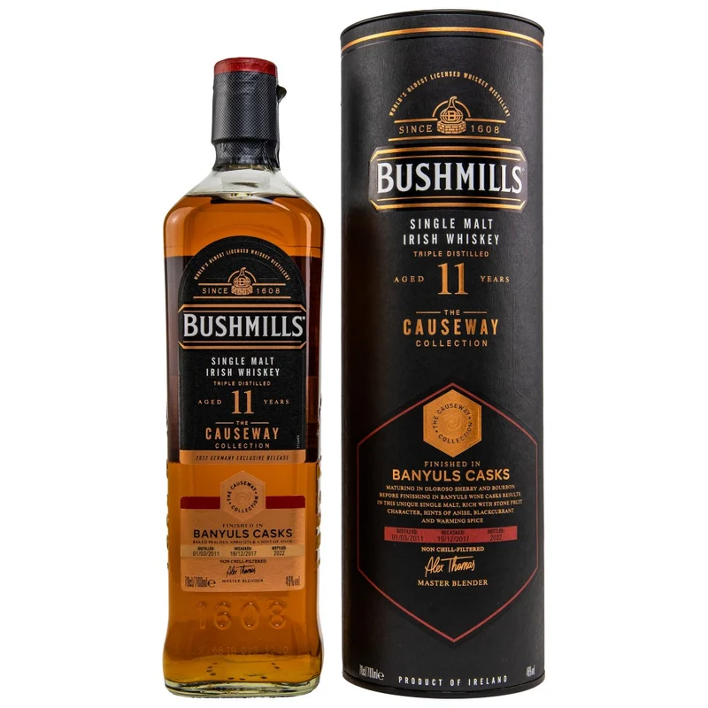 Bushmills 11 Jahre Banyuls Cask Causeway Collection 46% 0,7l
