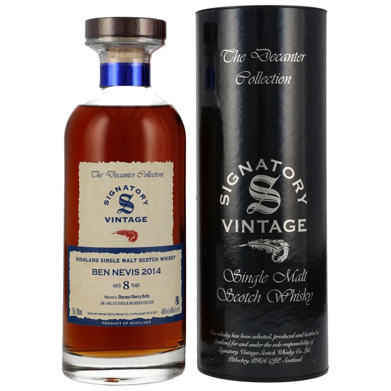Ben Nevis 8 Jahre SV Ibisco Decanter 46% 0,7l