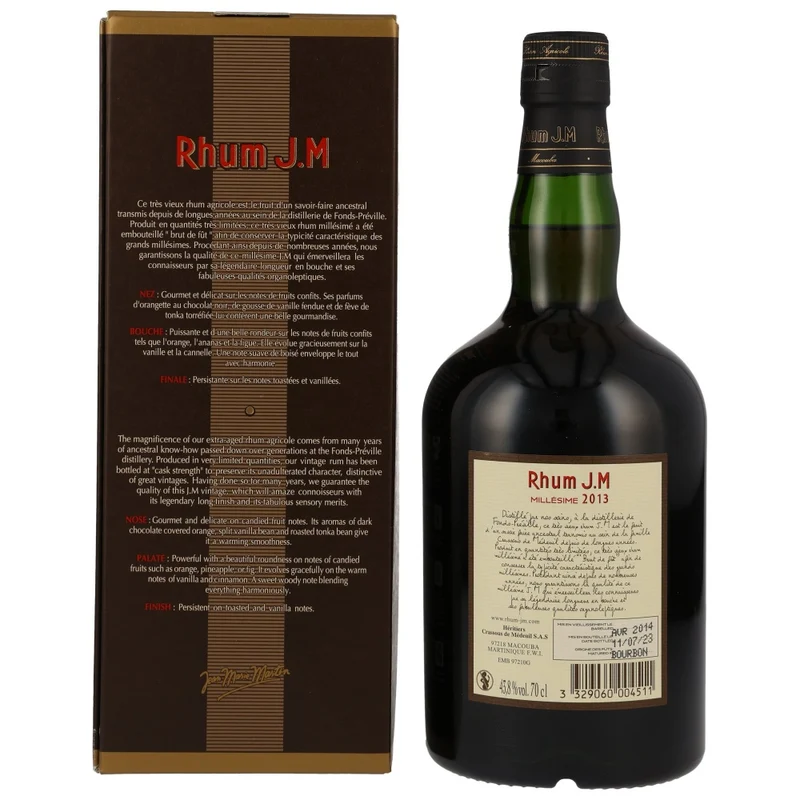 Rhum J.M 2013/2023 Bourbon Cask 43,8% 0,7l