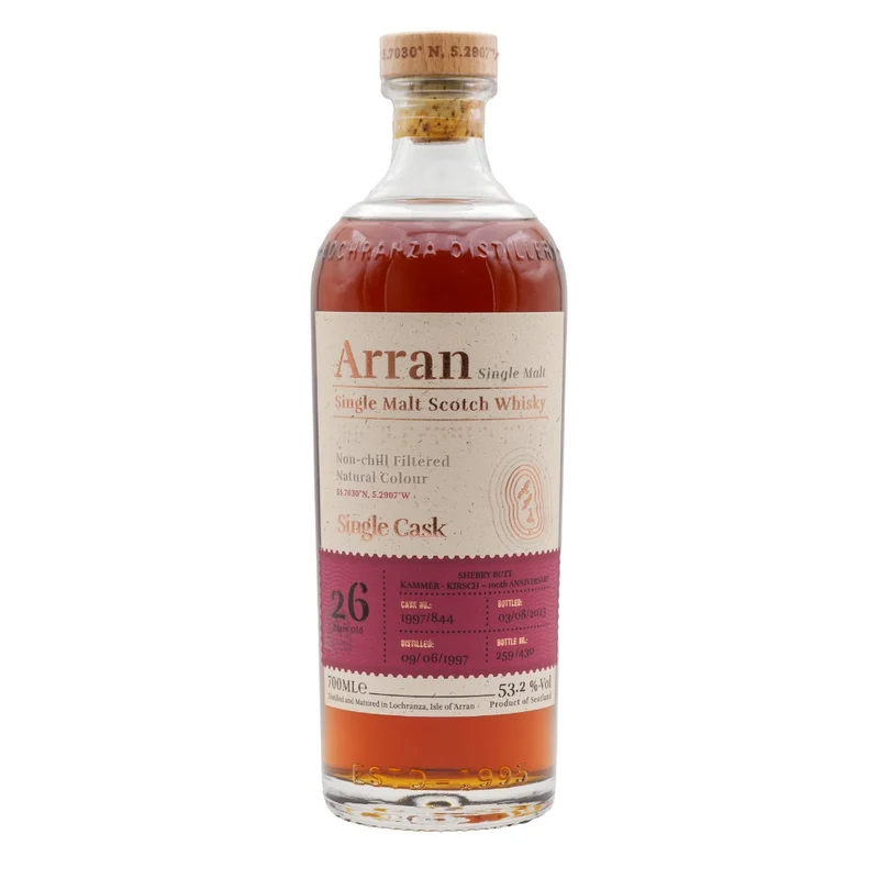 Arran 26 Jahre Kammer Kirsch 100th Anniversary Cask #1997/844 53,2% 0,7l