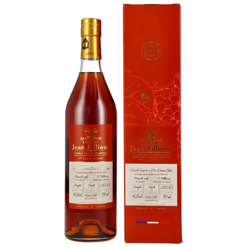 Jean Fillioux Cognac Lot 60/65 Kirsch Import & Wu Dram Clan 45,5% 0,7l