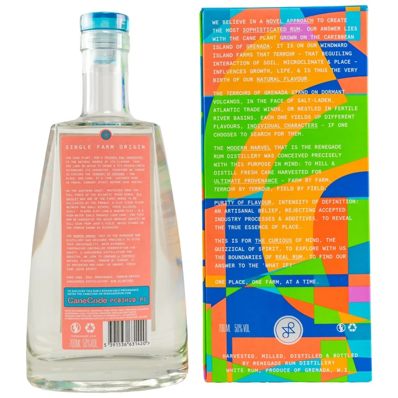 Renegade Cane Rum Old Bacolet Pot Still 50% 0,7l