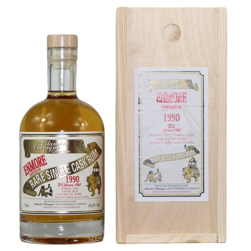Enmore Emperieur Rum 28 Jahre 1990/2018 Alambic Classique Cask #18406 45% 0,7l